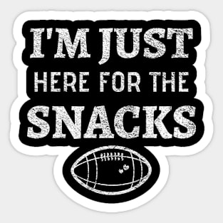 I'm Just Here For The Snacks - Funny Football Snacks Sticker